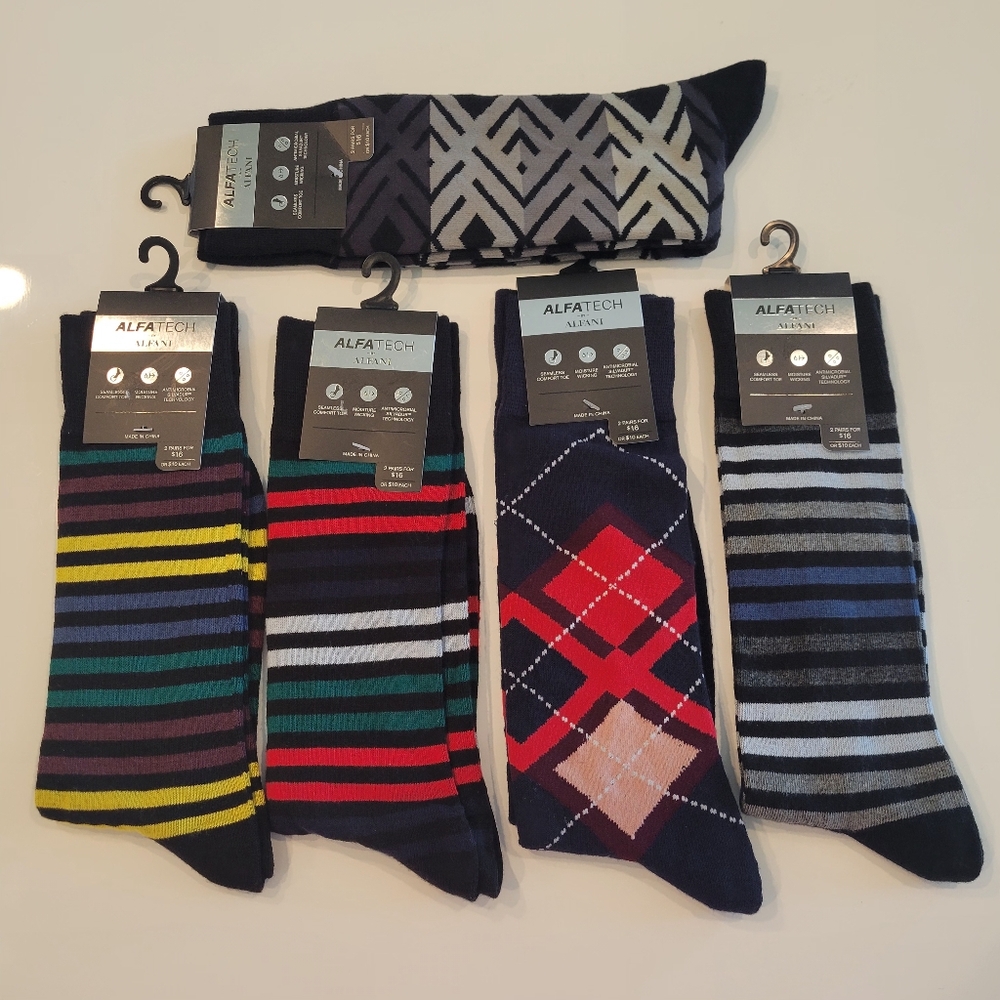 ALFA-TECH by ALFANI 5 - Pairs Dress Socks